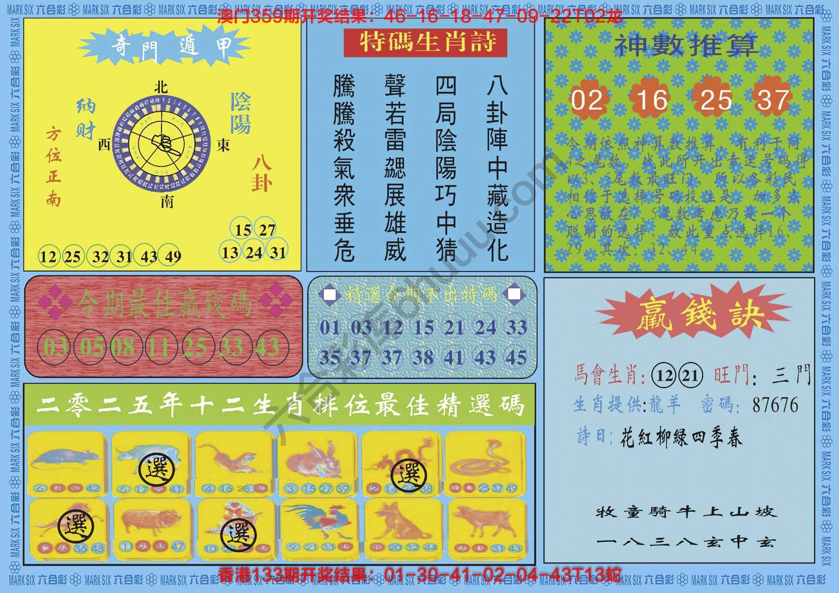 黄大仙灵码