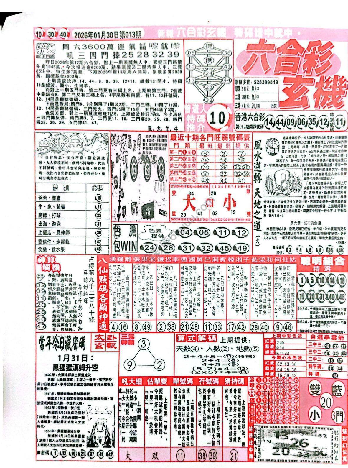六合彩玄机