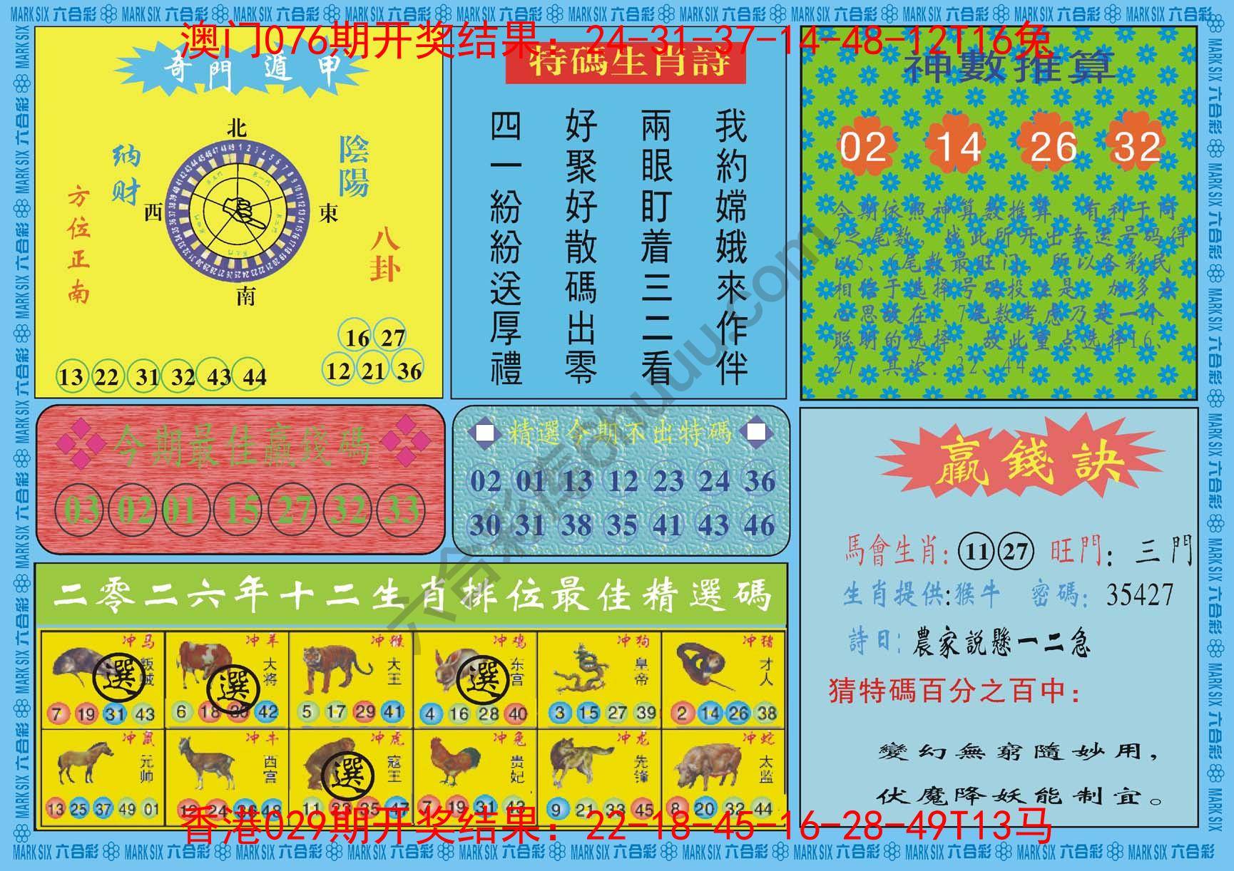 黄大仙灵码