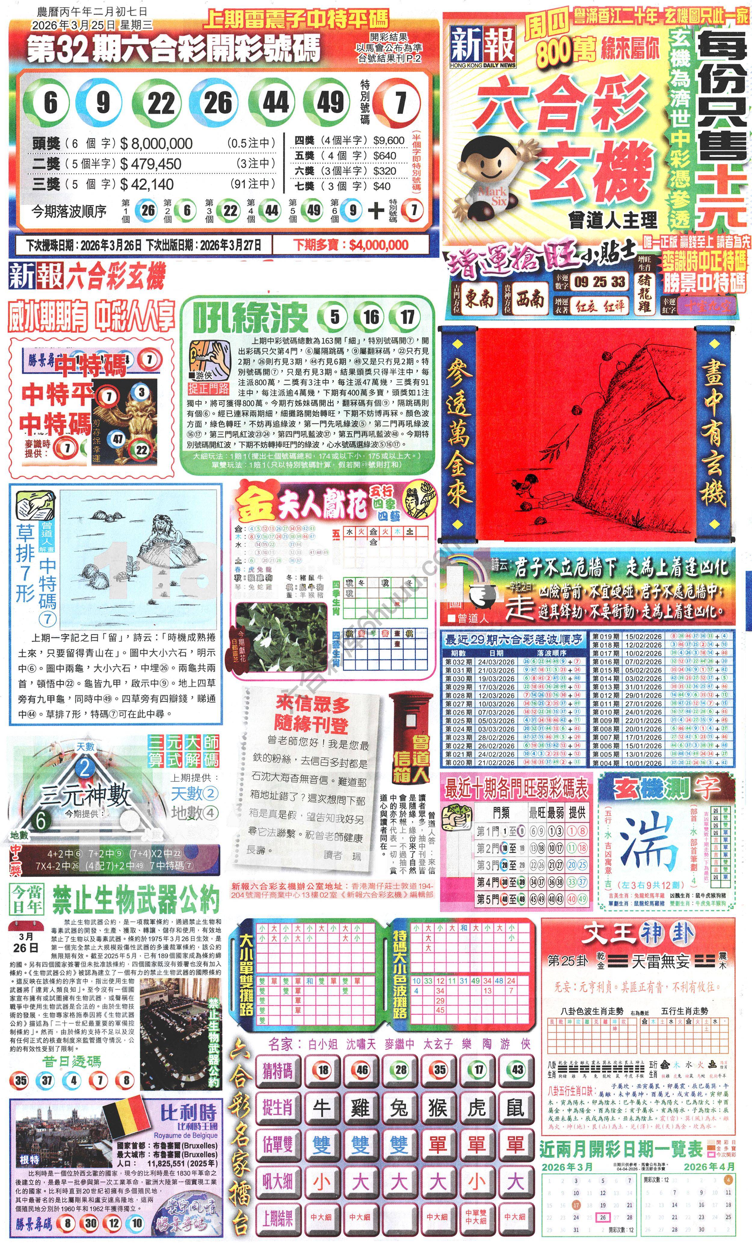 新报六合彩玄机