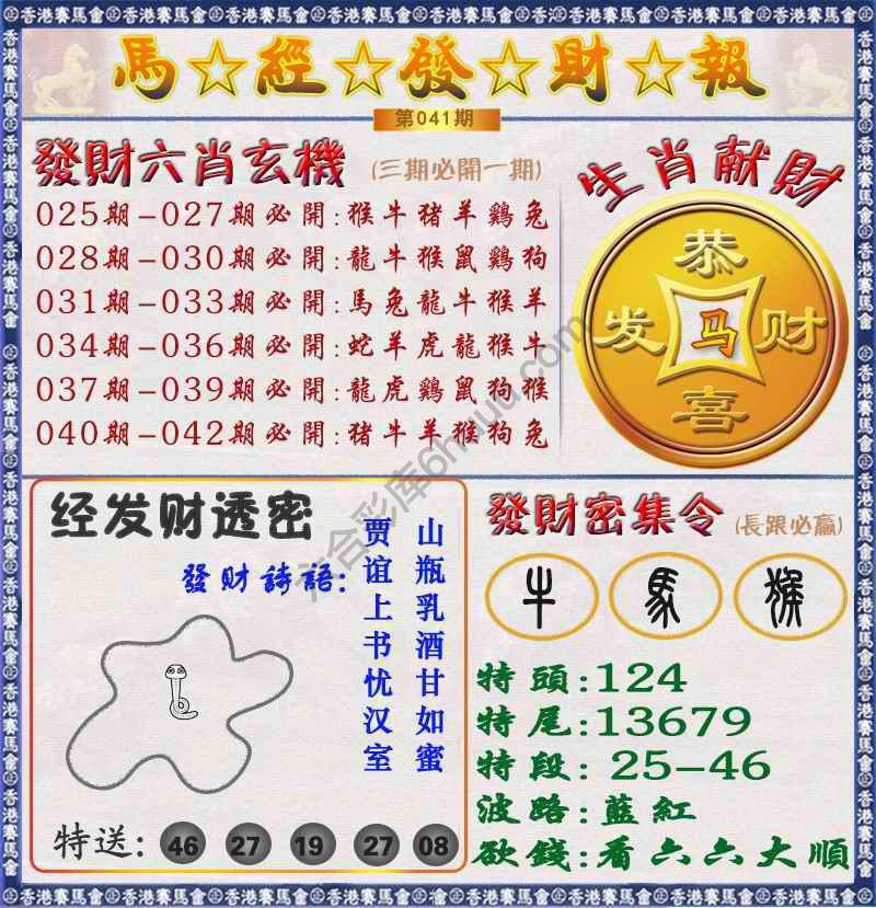 马经发财报