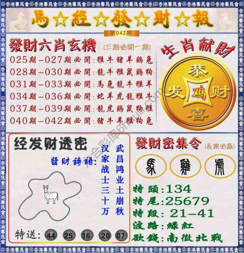 马经发财报