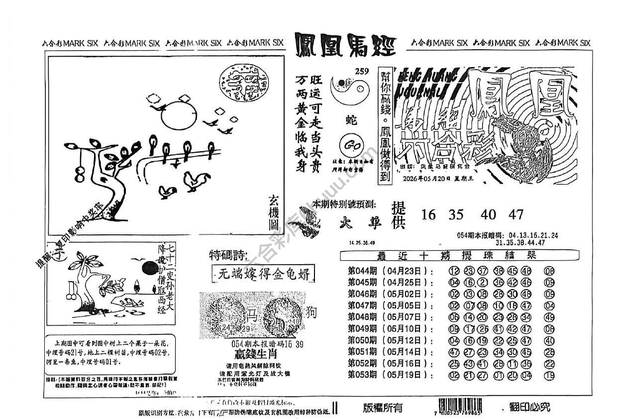 凤凰马经
