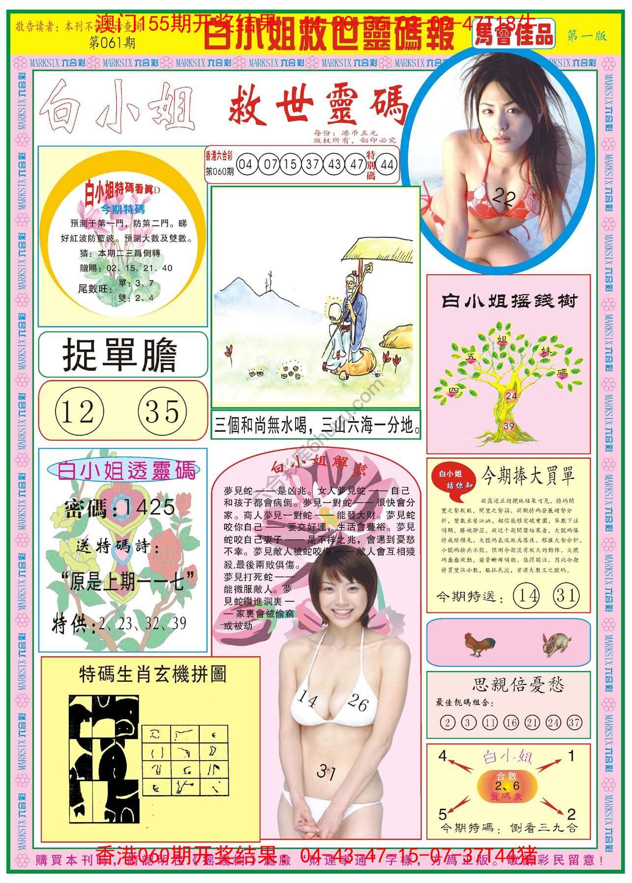 白小姐救世灵码报