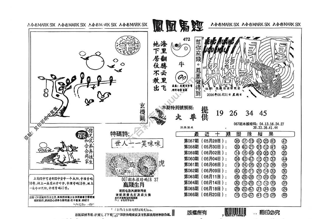 凤凰马经